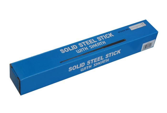 Buchner, Teleskopschlagstock, schwarz, extra lang, Nylonholster